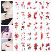 【YF】 30PCS Equinox Flower Temporary Tattoo Stickers Sexy Creative Clavicle Shoulder Arm Disposable Sticker For Women