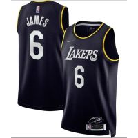 【Hot Pressed】2022 2023NBA Jerseys Los Angeles Lakers No. 6 James Black Mvp Basketball Jersey