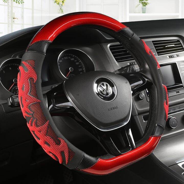 car-steering-wheel-cover-carbon-fibre-leather-for-nissan-qashqai-j11-x-trail-t32-for-vw-golf-7-2015-polo-jatta-passat-tiguan