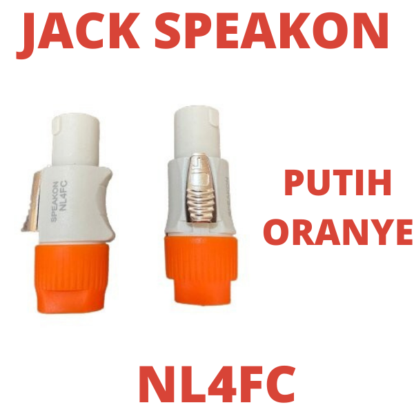 JACK SPEAKON NL 4 FX BUNTUT (1 BIJI) PUTIH ORANYE AUDIO JEK JECK SPIKON ...