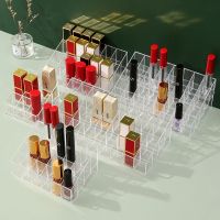 【jw】┅✣  9/24/36/40 Transparent Plastic Storage Rack Finishing Desktop Makeup Organizer