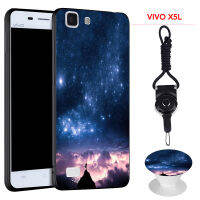 มาใหม่ล่าสุดเคสซิลิโคนนิ่มเคสสำหรับ VIVO โทรศัพท์ VIVO X5L/X5M ที่มีลวดลายขาตั้งโทรศัพท์และเชือกเหมือนกัน