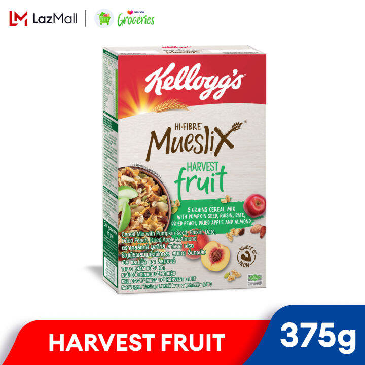 Kelloggs Mueslix Harvest Fruit Healthy Breakfast Cereal 1 box 355g