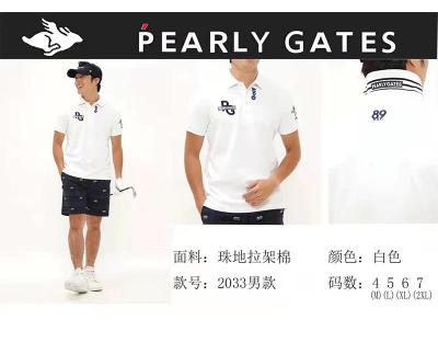 PG PEARLY GATES Quick-drying 2022 amoi GOLF GOLF shirt men wash and wear t-shirts male coat POLO shirt shirt2033 2023 new【Promotional price】