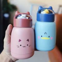 ☇✶卐 340 ML Glass Cup Insulated Coffee Mug Tumbler Water Thermos Vacuum Flask Mini Water Bottle Portable Travel Mug Thermal Cup