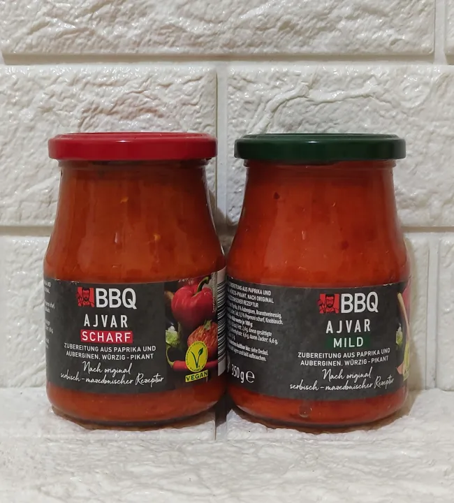 AJVAR SAUCE IMPORTED BBQ AJVAR RED PAPRIKA WITH EGGPLANT SAUCE, MILD OR SCHARF 350 G Lazada PH