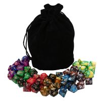 【LZ】 Dado de polihedral 49 peças várias cores para jogos d4 d6 d8 d10 d   d12 d20