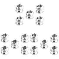 15 Pack 1/4 Inch to 3/8 Inch Convert Screw Standard Adapter Reducer Bushing Converter for DSLR Camera Camcorder Tripod