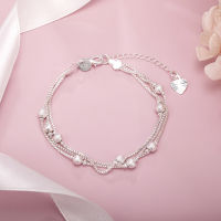 Hot sale new 925 sterling Silver Geometry beads Chain Bracelet for Women Fashion Wedding Fine Jewelry Christmas Gift 8inches