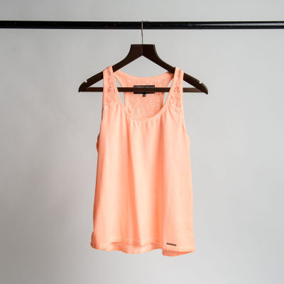 SUPERDRY HYPER ORANGE SEWN VEST - เสื้อกล้าม เสื้อสายเดี่ยว สำหรับผู้หญิง สี Fluro Orange