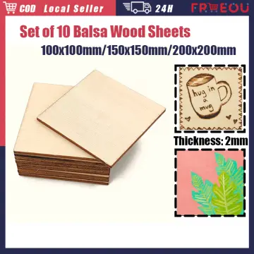5pcs Balsa Wood Sheets Wooden Plate 200*100*1.5mm House Ship Craft Model DIY