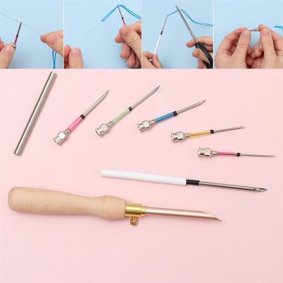 【CC】 1-17Pcs Punch Needle Embroidery Stitching  amp; Threader  Knitting Poking Tools