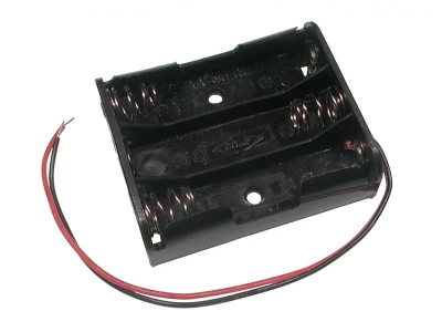 ส่งจากไทย Battery Box รางถ่าน 3 ก้อน AA 4.5V (ก้อนละ 1.5V) 1 ด้าน แถมถ่านฟรี 3 ก้อน