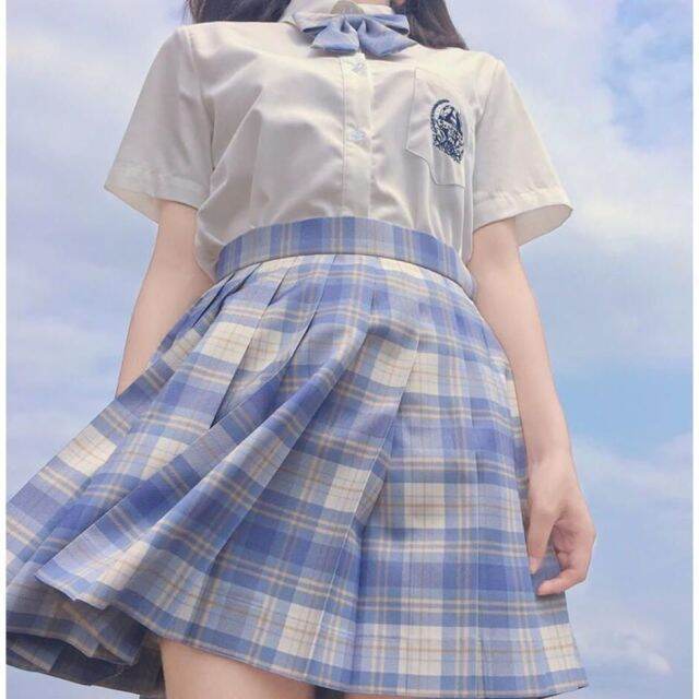 【Full set】School Girl Uniform Pleated Skirts Japanese School Uniform