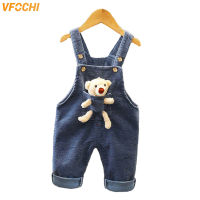 VFOCHI New Baby Boy Corduroy Pants with Teddy Bear Casual Kids Trousers Solid Toddler Clothing Jumpsuit Uni Girl Boy Overalls