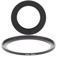 2Pcs Camera Parts Lens Filter Step Up Ring Adapter Black - 72Mm To 82Mm &amp; 58Mm To 82Mm