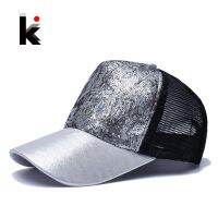 HOT★หมวกลำลองสำหรับผู้หญิงกะพริบ5แผง Trucker หมวก Hip Hop สาว Breathable หมวกตาข่ายหมวกหมวกฤดูร้อนเบสบอลกระดูก feminino