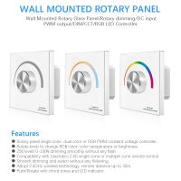 №ↂ☽ DC12-24V T1-K/T2-K/T3-K Rotary Touch Glass Panel DIM/CCT/RGB LED Controller for single color/color temperature/RGB led strip