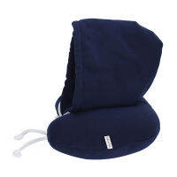 หมอนรองคอเดินทางพร้อม Hoodie U Shape Neck Pillow For Business Travel Office Home G