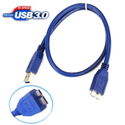 สาย USB 3.0 A To Micro B สำหรับ External Hard Drive HDD High Speed 50 CM