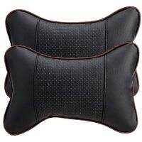 2 Pcs Ergonomic Bone Auto Seat Head Neck Rest Cushions Headrests Car Pillows Elastic Band Fixed Durable Soft Comfortable For Car