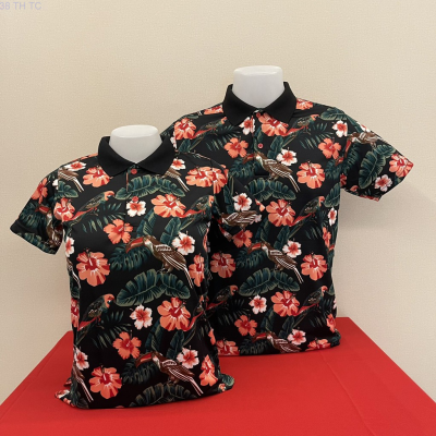 【high quality】  Polo Shirt: Microfiber Flower Pattern, Fast Drying, Easy to Wash