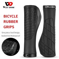 WEST BIKING Bicycle Grips Soft Rubber MTB Road Bike Grips Shockproof Anti-Slip Handlebar Cover Ergonomic Cycling Handlebar