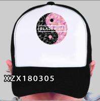 [Tsdopn34gpt]   BLACK PINK BP Logo Plain Black Traditional Adjustable Hat  12