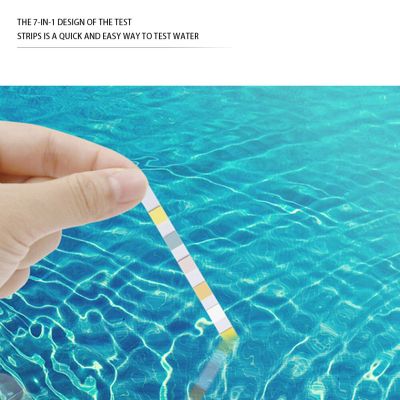 50/100pcs Swimming Pool PH Test Paper High Precision 7-in-1 Residual Chlorine Value Alkalinity Hardness Tester for Pool Spa Inspection Tools