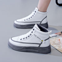 Ins Korean Version Of High-Top White Shoes Female 2022 Spring New Thick-Soled Sponge Cake Student Board Shoes Female Running Shoes Ydp30