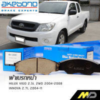 AKEBONO ผ้าเบรกหน้า Hilux Vigo 2.5L 2WD 2004-2008 / INNOVA 2.7L 2004-11 (AN-548KT)