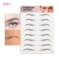 (สินค้าใหม่) 8คู่3D Eyebrowสติ๊กเกอร์รอยสักปลอมคิ้วกันน้ำคงทนEyeบล็อกเขียนคิ้วแต่งหน้าเครื่องสำอาง