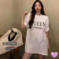 ?MYF มาใหม่?เสื้อยืดลาย QUEFN 2 สี คอกลมแขนสั้น