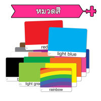 แฟลชการ์ด หมวดสี Color บัตรคำ แนวการสอนเดียวกชิจิดะ เฮกบัตรคำศัพท์ Flashcards