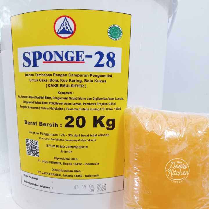 SPONGE 28 Pelembut Pengembang Kue (Cake Emulsifier) Repack Lazada
