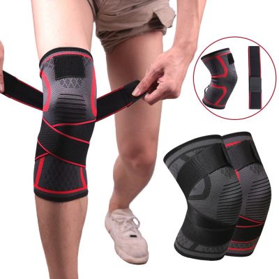 1PC Dual-use Pressurized Knee Pads ces Strap Removable Knee Support Crossfit Fitness Running Sports Knee Protector