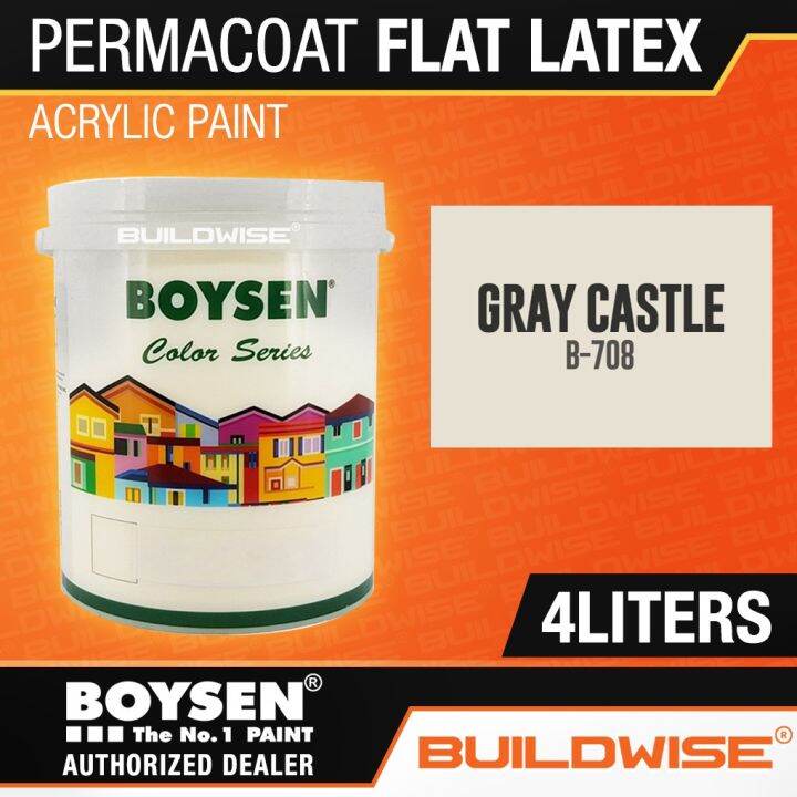 Boysen Permacoat Flat Latex Acrylic Latex Paint - 4L「BUILDWISE」 *NEW ...