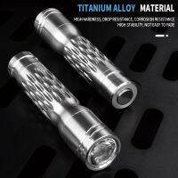 Titanium alloy mini flashlight lasting battery life portable outdoor camping night riding durable lighting tool