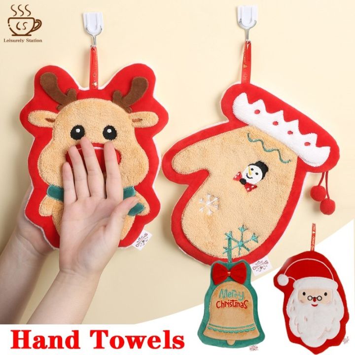 Christmas Hand Towels Kitchen Cleaning Dish Towel Christmas