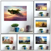 （Miss qis keycap）AnimePainting DragonGoku Vegeta TurtlePosters And Prints Print Art Mural Halloroom Home Wall Decor