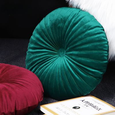 ♙ஐ New Nordic Velvet Pumpkin Cushion Throwing Pillow Circular Window Mat Soft and Comfortable for All Seasons