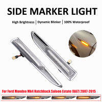 2Pcs LED Dynamic Side Marker ไฟเลี้ยว Sequential Blinker โคมไฟสำหรับ Ford Mondeo 4 Mk4 BA7 2007-2015 OEM #7S7113K354