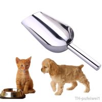 1PCS Pet dog cat feed food shovel pet cat stainless steel kitchen equipment manual portable hand scoop multifunction