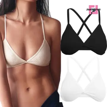 Lace Bralette With Extenders Thin Adjustable Strap Padded Cute Triangle  Bralette Lace Bra For Women (with Chest Pad) 