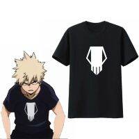 เสื้อยืดลายอนิเมะสำหรับทุกเพศเสื้อยืดคอสเพลย์ My Hero Academia Bakugou Katsuki ชุดเสื้อผ้าวันฮาโลวีนสำหรับงานเลี้ยงคริสต์มาส