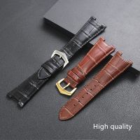 Top quality 25x18mm Genuine Leather watch strap Fit For Patek Philippe Nautilus wristband men Soft bracelet buckle free tool