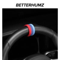 Alcantara Suede Car Steering Wheel Center Marker For Tesla Mercedes AUDI Mustang BRZ Racing Grills Strip Interior Accessories