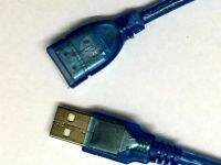 New Blue 3FT 1M 5ft 1.5M USB 2.0 A Male to A Female Extension Extender Cable Wires  Leads Adapters