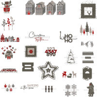 Christmas House 2022 ตัดโลหะตายScrapbookingอัลบั้มรูปตกแต่งลายนูนDIYทำกระดาษการ์ดหัตถกรรมสินค้าใหม่-ygdds