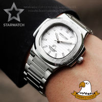 GRAND EAGLE นาฬิกาข้อมือผู้ชาย สายสแตนเลส รุ่น AE8014M - SILVER/WHITE